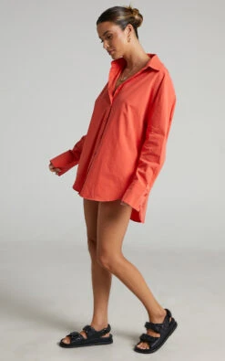 Showpo Terah Shirt In Oxy Fire -Showpo Women's Clothing Store 4 Terah Shirt in Oxy Red 2528ST21040010062529 13