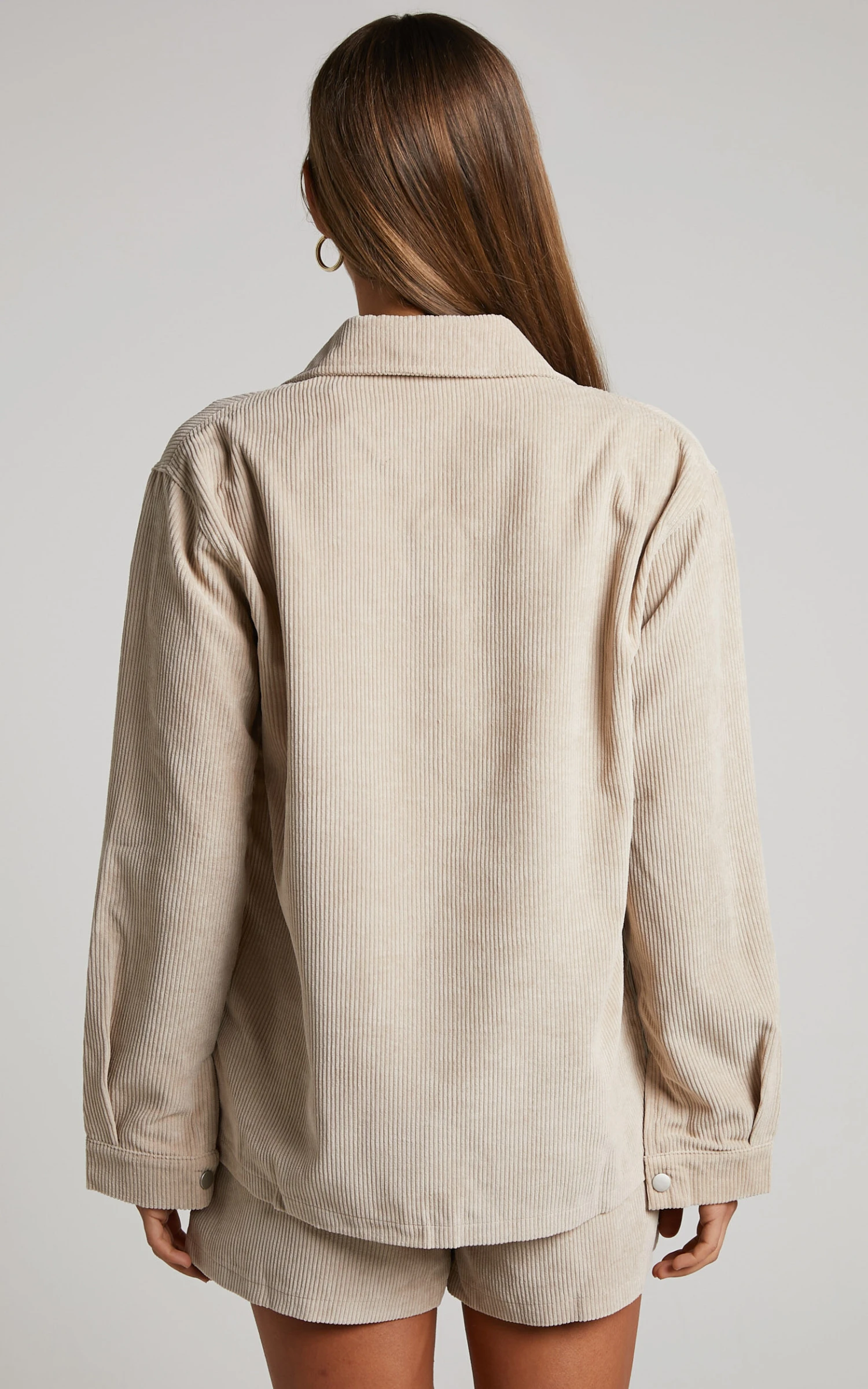 Showpo Hillevi Corduroy Shacket In Sand 6 Showpo Hillevi Corduroy Shacket In Sand - Image 6