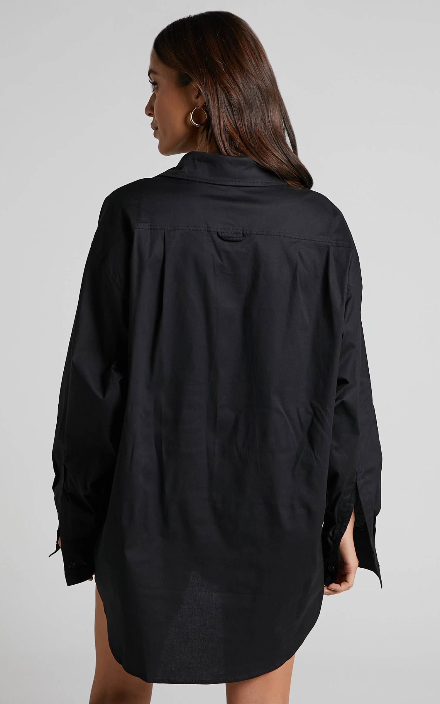 Showpo Janaya Longsleeve Shirt Dress In Black 6 Showpo Janaya Longsleeve Shirt Dress In Black - Image 6