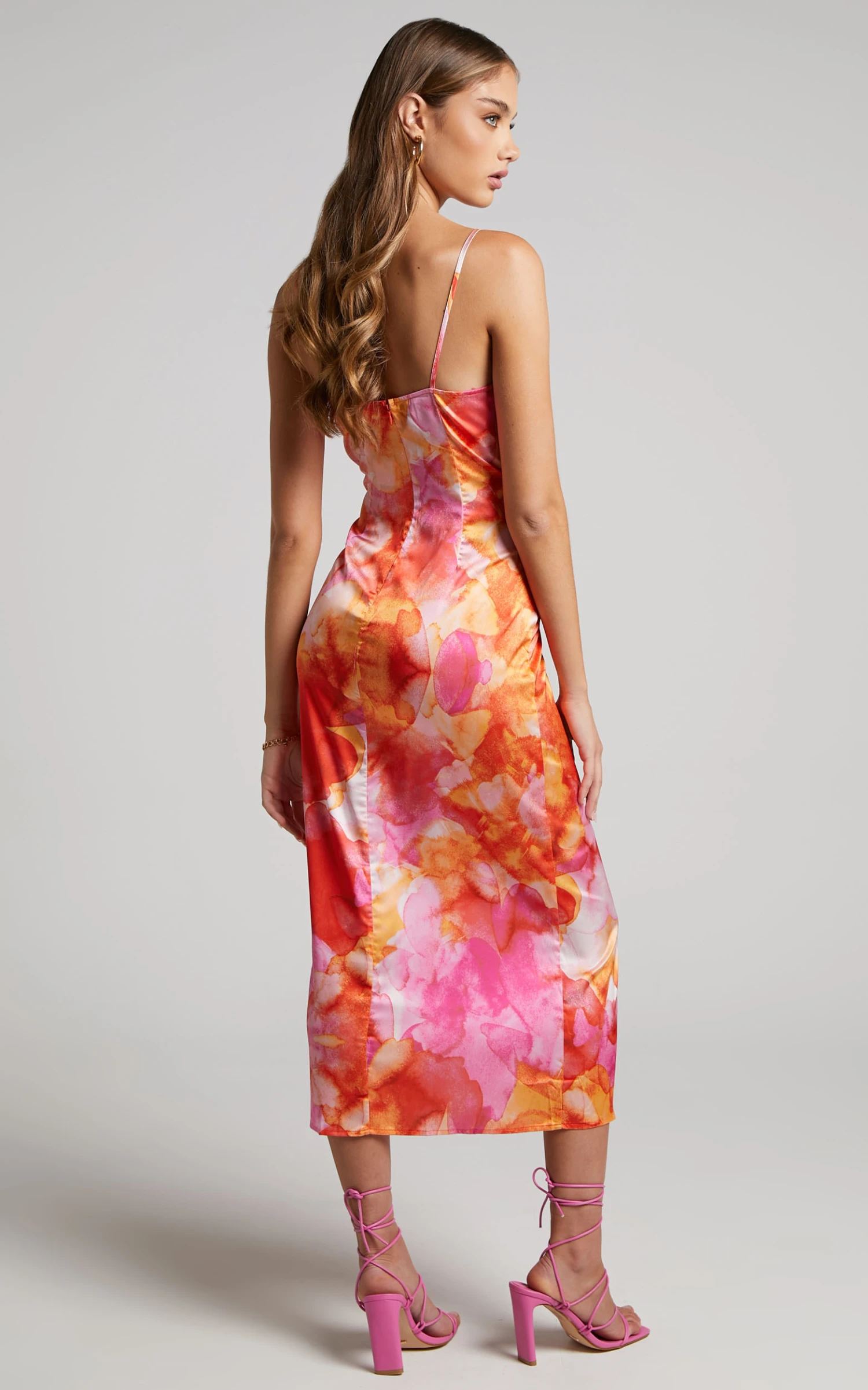 Showpo Kiararah Cut Out Midi Dress In Party Sunrise 6 Showpo Kiararah Cut Out Midi Dress In Party Sunrise - Image 6