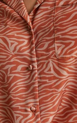 Showpo Malaika Relaxed Short Sleeve Button Down Shirt In Sahara Zebra -Showpo Women's Clothing Store 5 Malaika Relaxed Short Sleeve Button Down Shirt in Sahara Zebra 2528ST22070036012529 6