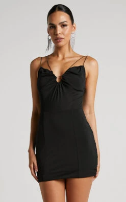 Showpo Benice Mini Dress - Slender Strap Mesh Bodice Dress In Black 14 Showpo Benice Mini Dress - Slender Strap Mesh Bodice Dress In Black -Showpo Women's Clothing Store 6 2