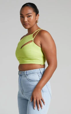 Showpo Patchico Split Bust Crop Top In Lime 15 Showpo Patchico Split Bust Crop Top In Lime -Showpo Women's Clothing Store 6.Patchico Split Bust Crop Top in Lime 2528ST21120004022529 3