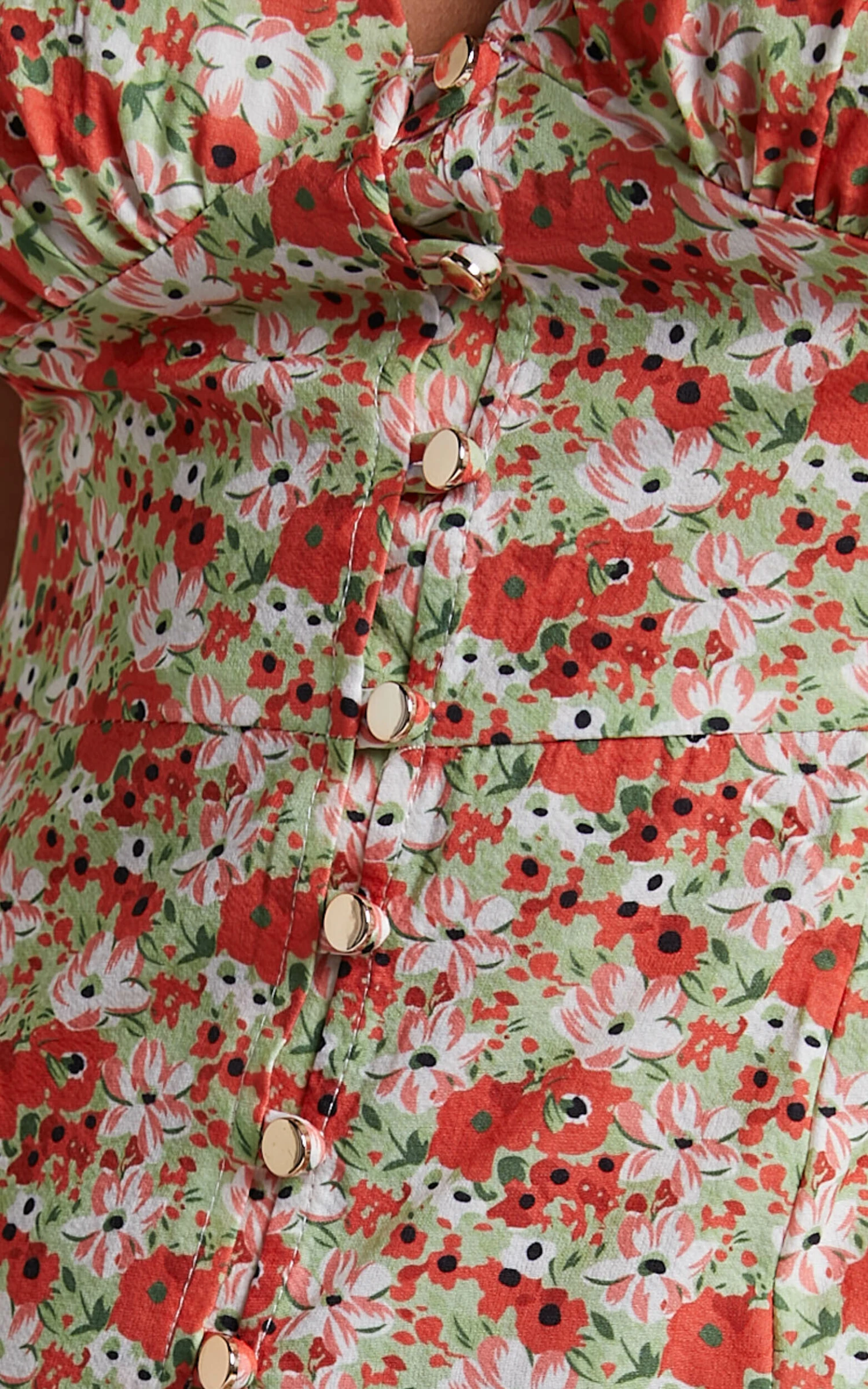 Showpo Adalina Maxi Dress - Short Puff Sleeve Button Down Dress In Pink Floral 7 Showpo Adalina Maxi Dress - Short Puff Sleeve Button Down Dress In Pink Floral - Image 7