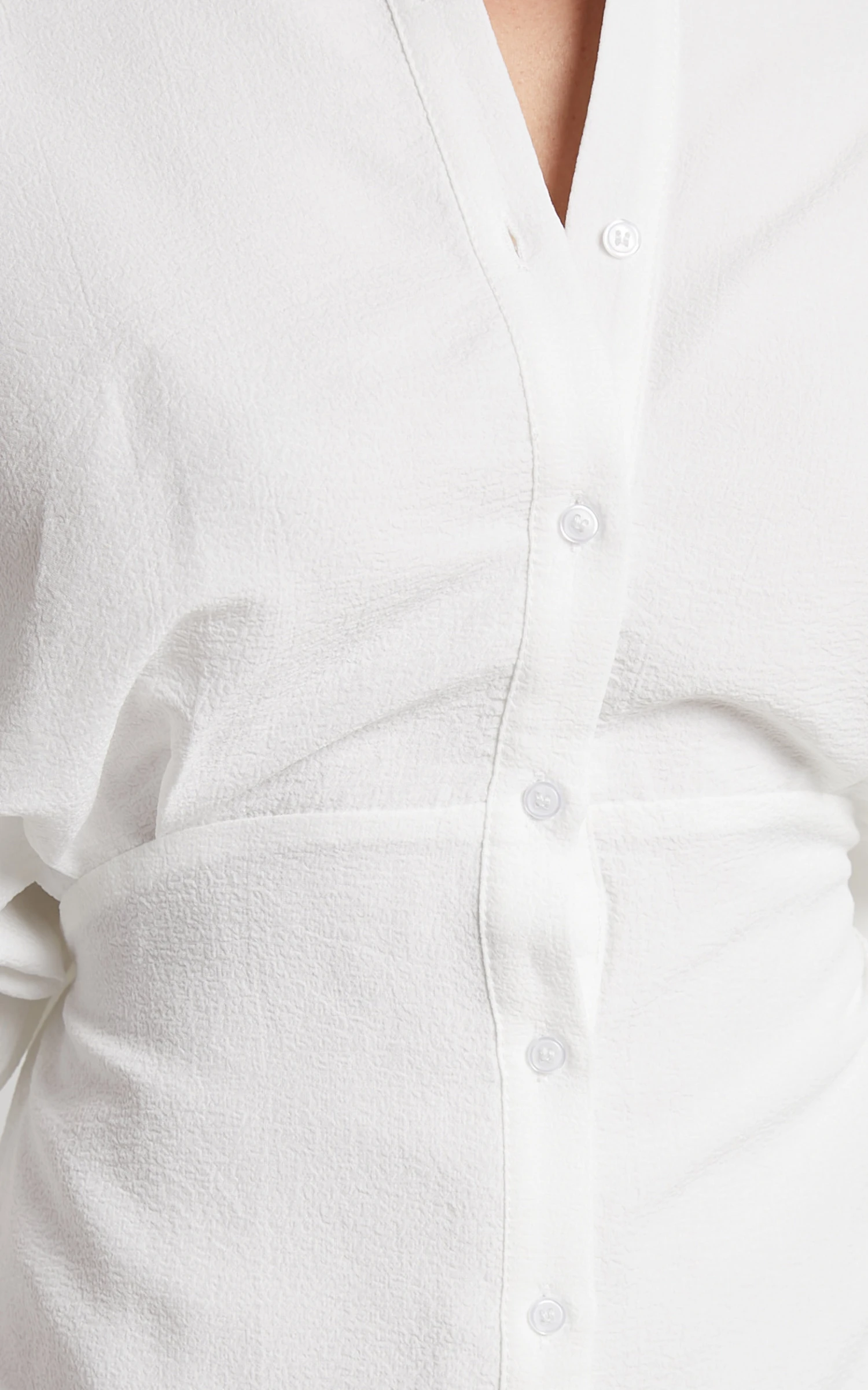 Showpo Arabelle Mini Dress - Collared Balloon Sleeve Shirt Dress In White 7 Showpo Arabelle Mini Dress - Collared Balloon Sleeve Shirt Dress In White - Image 7