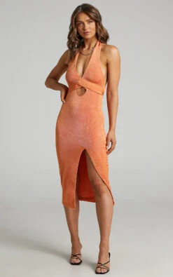 Showpo Bethany Halter Dress In Orange 14 Showpo Bethany Halter Dress In Orange -Showpo Women's Clothing Store 6 Bethany Halter Dress in Orange 2528SD21080062012529 53