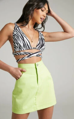 Showpo Dagmar Denim Mini Skirt In Lime 15 Showpo Dagmar Denim Mini Skirt In Lime -Showpo Women's Clothing Store 6 Dagmar Skirt in Lime 2528SB21030005042529 6