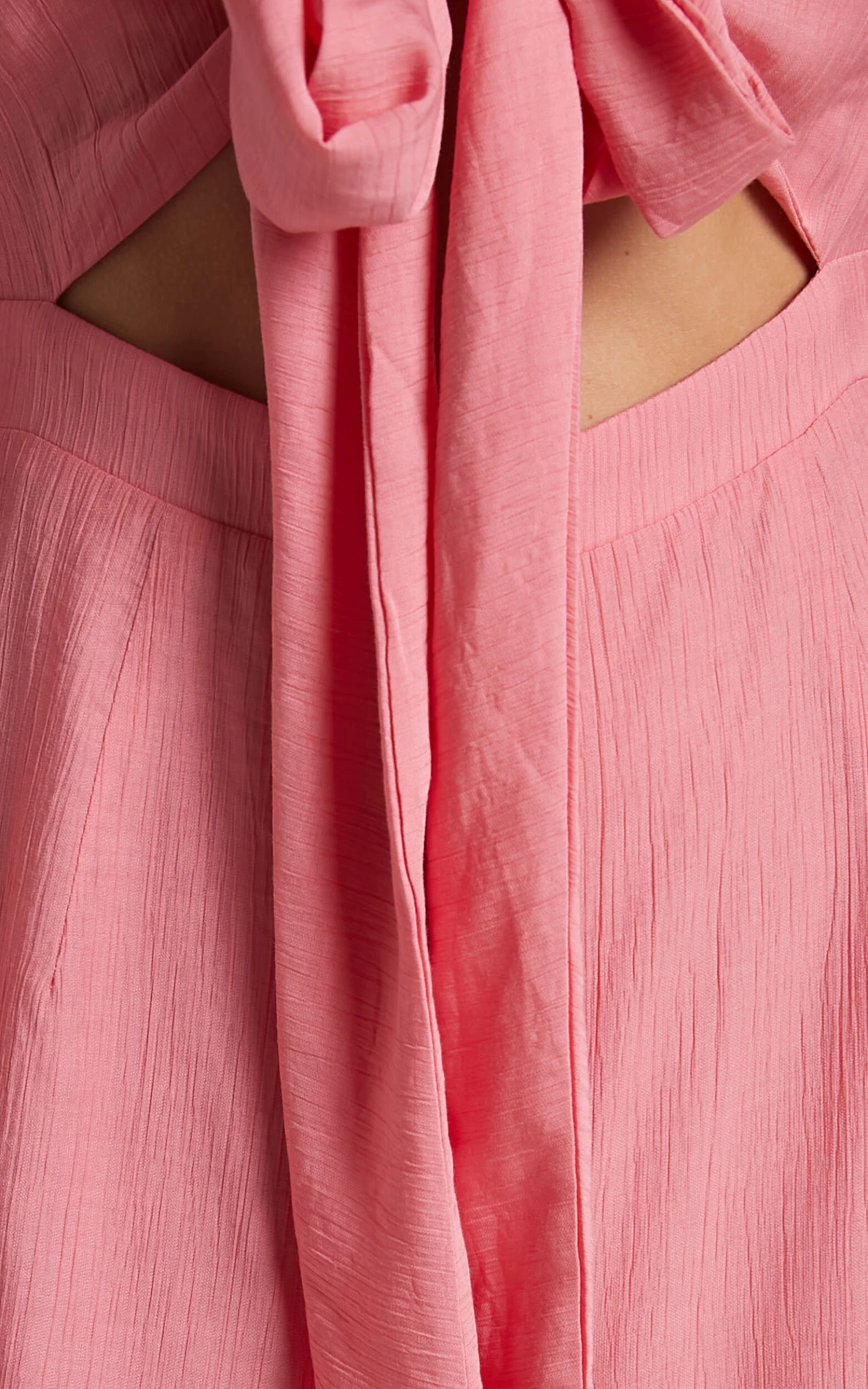 Showpo Dhalia Jumpsuit - Tie Front Long Sleeve Wide Leg Jumpsuit In Pink 7 Showpo Dhalia Jumpsuit - Tie Front Long Sleeve Wide Leg Jumpsuit In Pink - Image 7