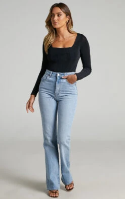 Showpo Eleonie Square Neck Ribbed Bodysuit In Black 15 Showpo Eleonie Square Neck Ribbed Bodysuit In Black -Showpo Women's Clothing Store 6 Eleonie Square Neck Ribbed Bodysuit in Black 2528ST21060038022529 3