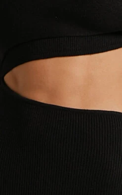 Showpo Alabama Midi Dress - Off One Shoulder Asymmetric Long Sleeve Knit Dress In Black 13 Showpo Alabama Midi Dress - Off One Shoulder Asymmetric Long Sleeve Knit Dress In Black -Showpo Women's Clothing Store 6 Fabric 3