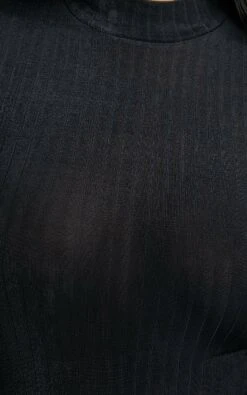 Showpo Kaimi 3/4 Sleeve High Neck Ribbed Bodysuit In Black 15 Showpo Kaimi 3/4 Sleeve High Neck Ribbed Bodysuit In Black -Showpo Women's Clothing Store 6 Kaimi High Neck Ribbed Bodysuit with 3 4 Sleeves in Black 2528ST22040063012529 4