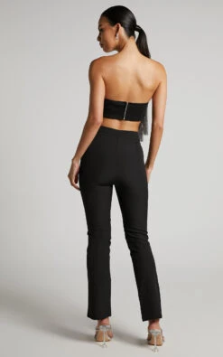 Showpo Andriya Pants - High Waisted Fitted Kick Flare Pants In Black 18 Showpo Andriya Pants - High Waisted Fitted Kick Flare Pants In Black -Showpo Women's Clothing Store 7 5