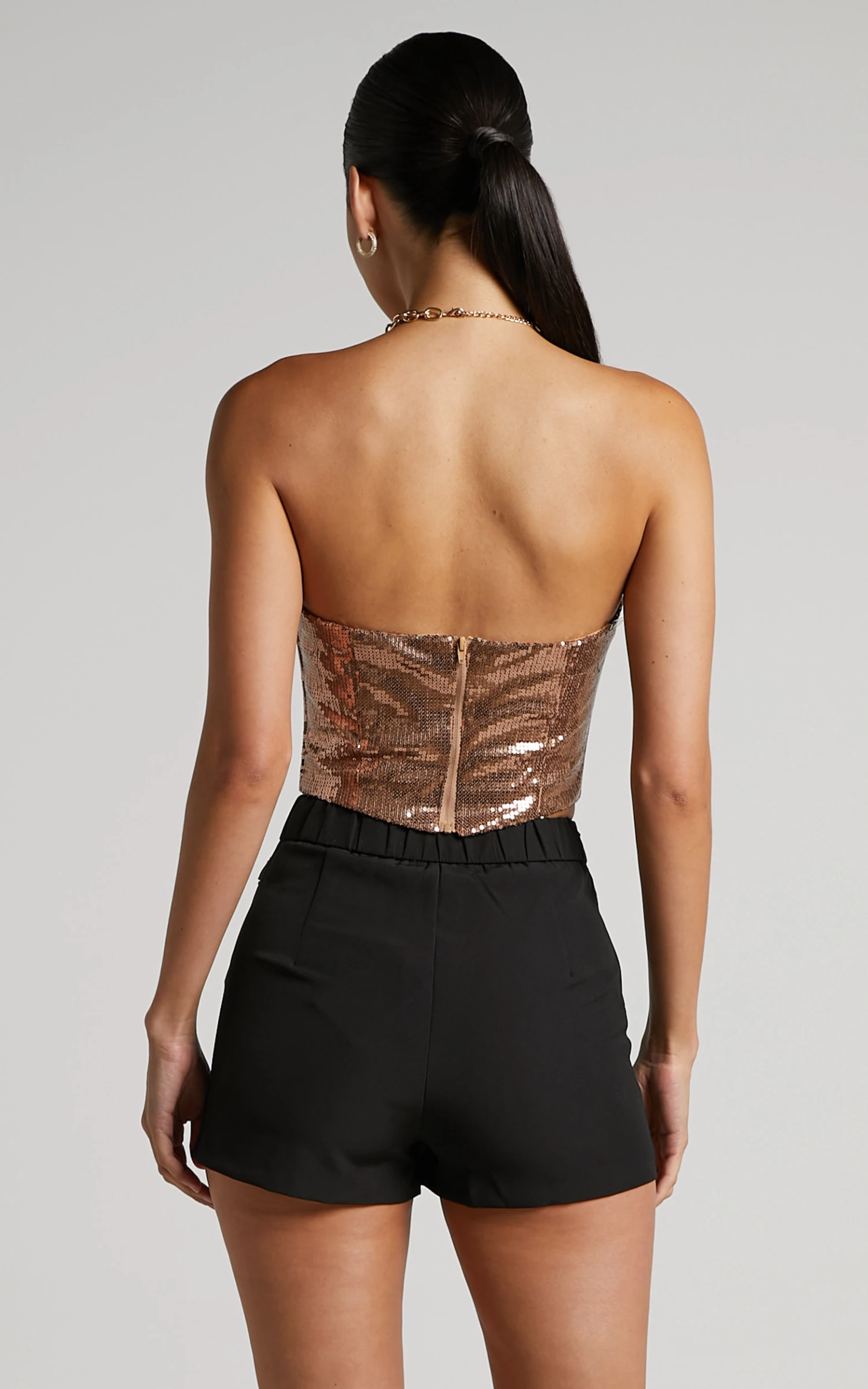 Showpo Andriya Skort - Ring Detail Split Mini Skort In Black 8 Showpo Andriya Skort - Ring Detail Split Mini Skort In Black - Image 8