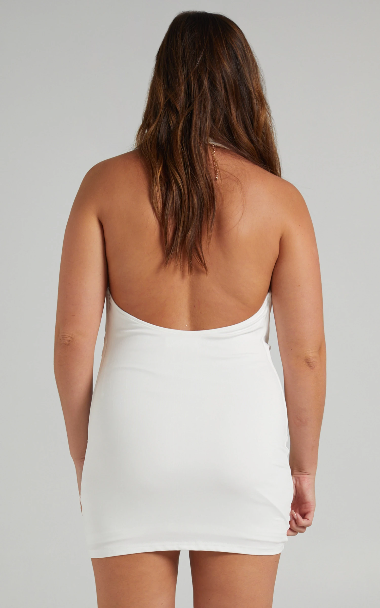 Showpo Lehra Plunge Bodycon Mini Dress In White 8 Showpo Lehra Plunge Bodycon Mini Dress In White - Image 8