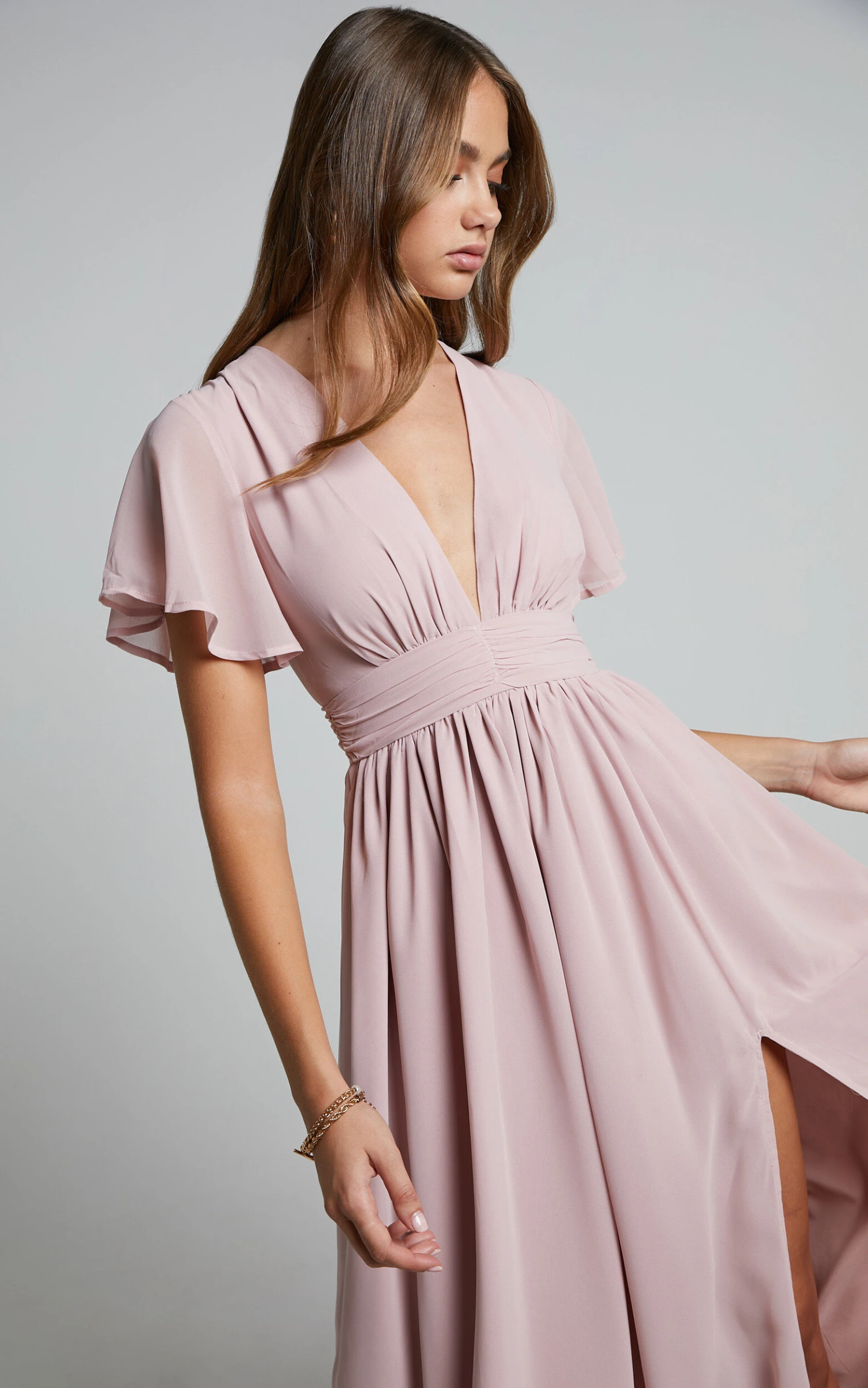 Showpo December Empire Waist Maxi Dress In Dusty Pink 8 Showpo December Empire Waist Maxi Dress In Dusty Pink - Image 8