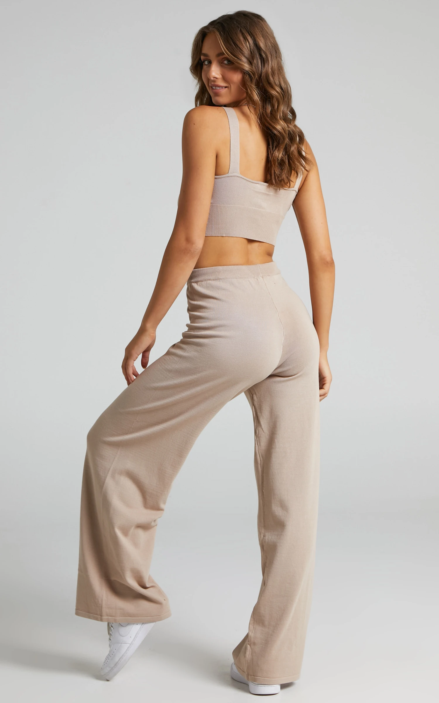 Showpo Chonnie Knit Bralette Top And Wide Leg Pants Two Piece Set In Mocha 8 Showpo Chonnie Knit Bralette Top And Wide Leg Pants Two Piece Set In Mocha - Image 8