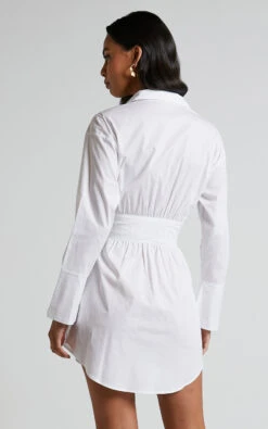 Showpo Ichia Corset Mini Shirt Dress In White 19 Showpo Ichia Corset Mini Shirt Dress In White -Showpo Women's Clothing Store 7 Ichia Corset Mini Shirt Dress in White 30