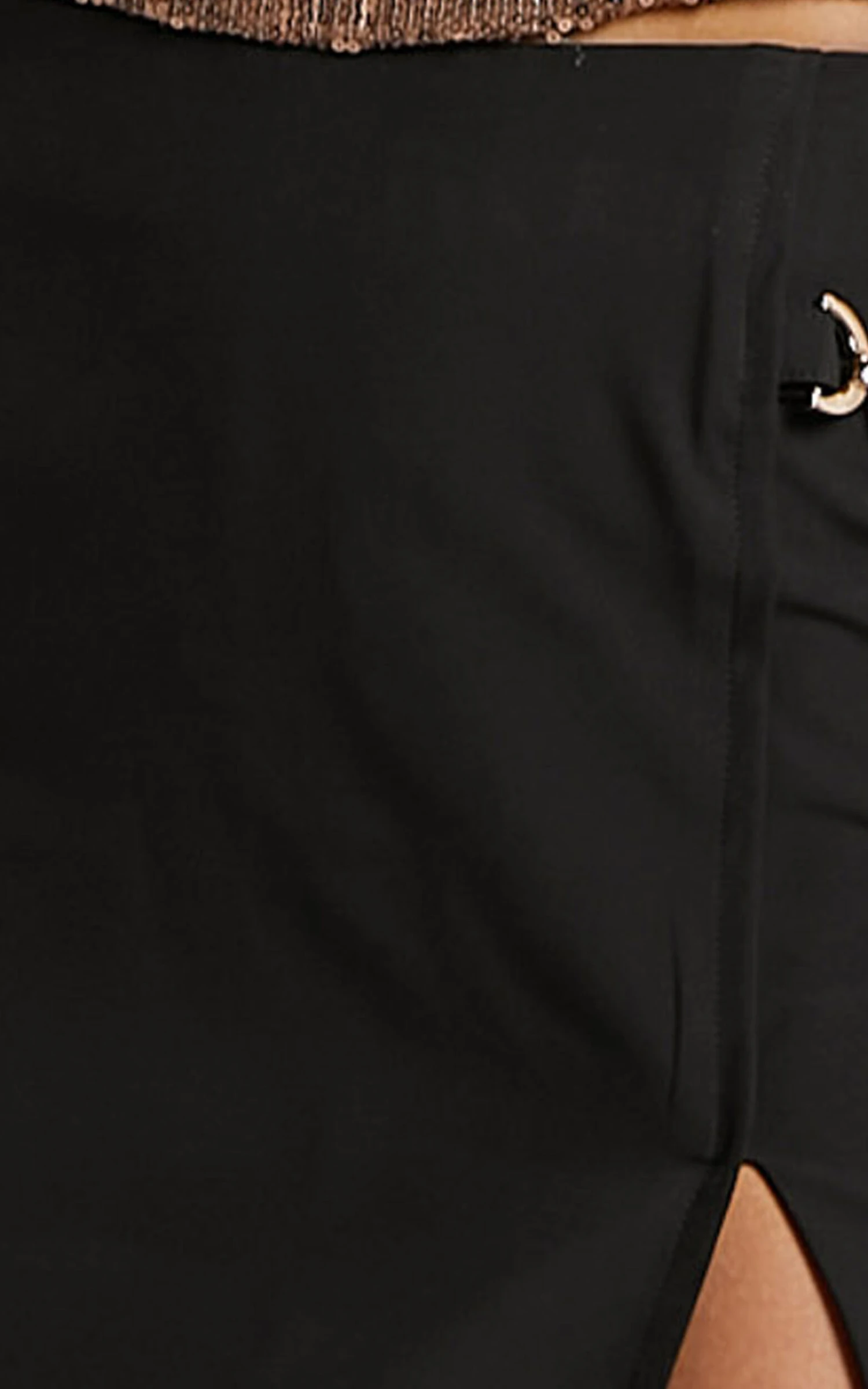 Showpo Andriya Skort - Ring Detail Split Mini Skort In Black 9 Showpo Andriya Skort - Ring Detail Split Mini Skort In Black - Image 9