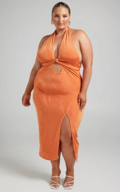 Showpo Bethany Halter Dress In Orange 13 Showpo Bethany Halter Dress In Orange -Showpo Women's Clothing Store 8.10.21 Riley x Lucy x Anthony13882