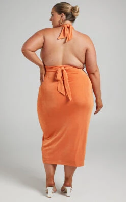 Showpo Bethany Halter Dress In Orange 15 Showpo Bethany Halter Dress In Orange -Showpo Women's Clothing Store 8.10.21 Riley x Lucy x Anthony13898