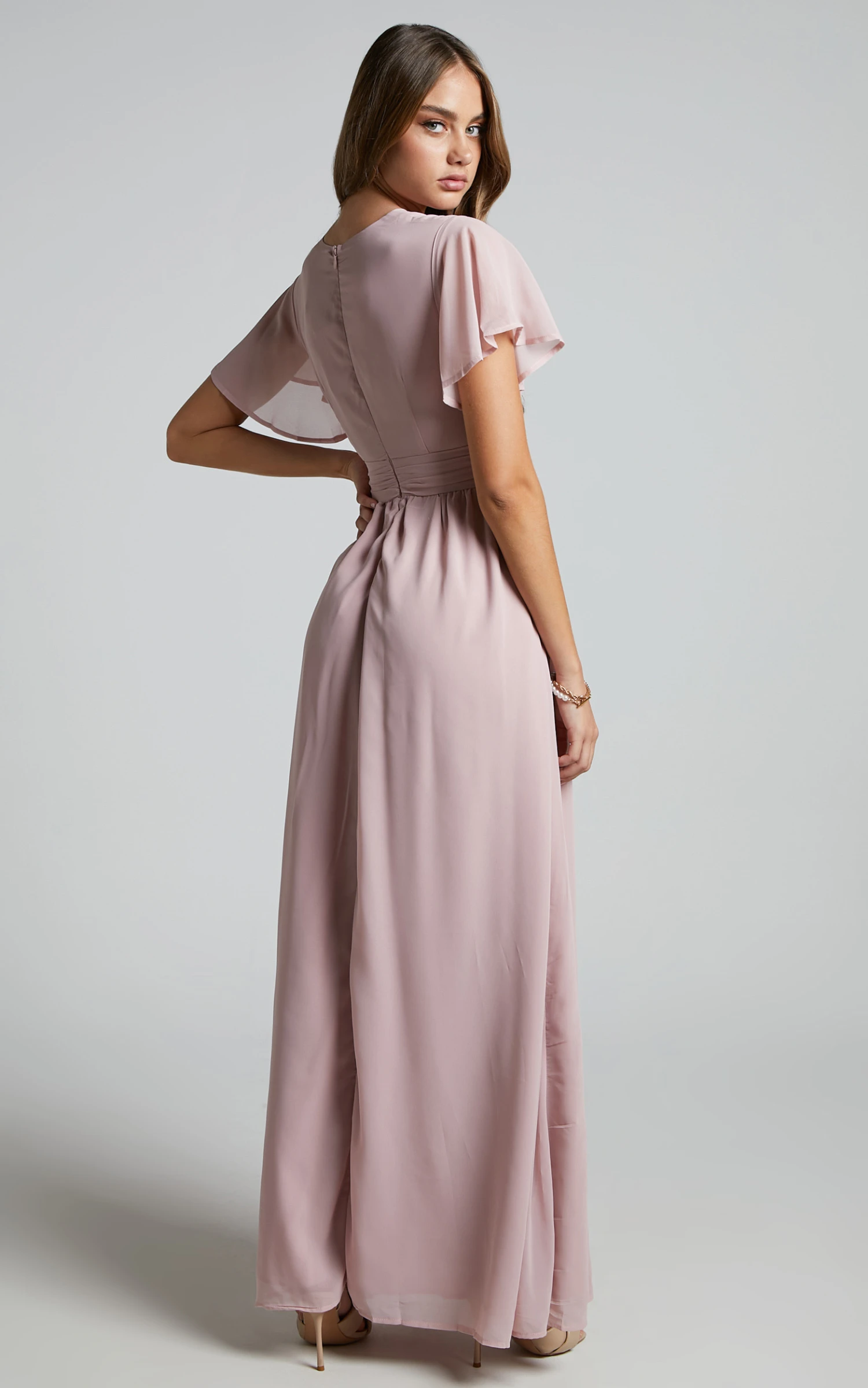 Showpo December Empire Waist Maxi Dress In Dusty Pink 9 Showpo December Empire Waist Maxi Dress In Dusty Pink - Image 9