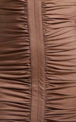 Showpo Dulce Long Sleeve Ruched Mini Dress In Mocha 17 Showpo Dulce Long Sleeve Ruched Mini Dress In Mocha -Showpo Women's Clothing Store 8Dulce Long Sleeve Ruched Mini Dress in Mocha