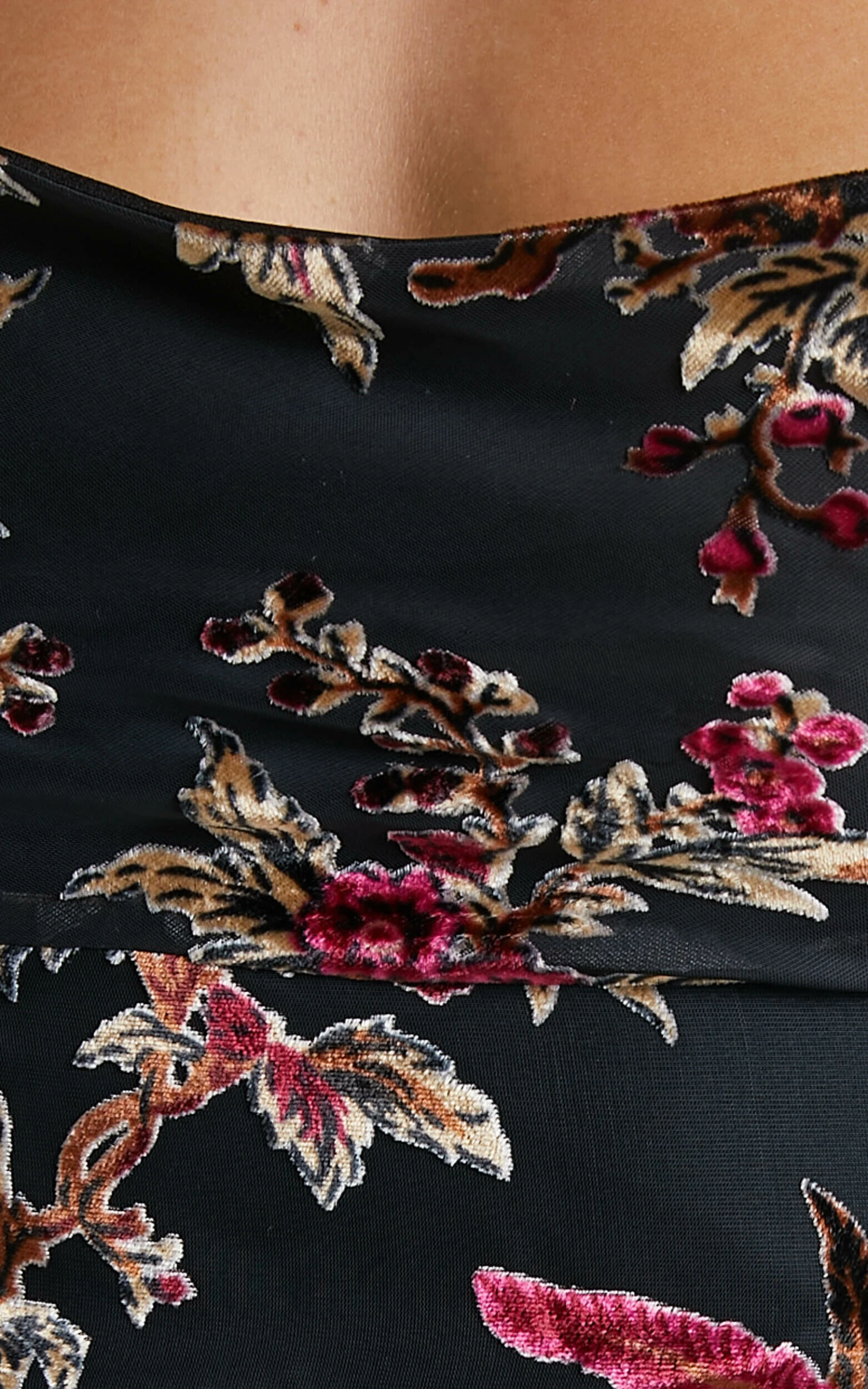 Showpo Jessell Top - Cowl Neck Bandana Cami In Black Floral 9 Showpo Jessell Top - Cowl Neck Bandana Cami In Black Floral - Image 9