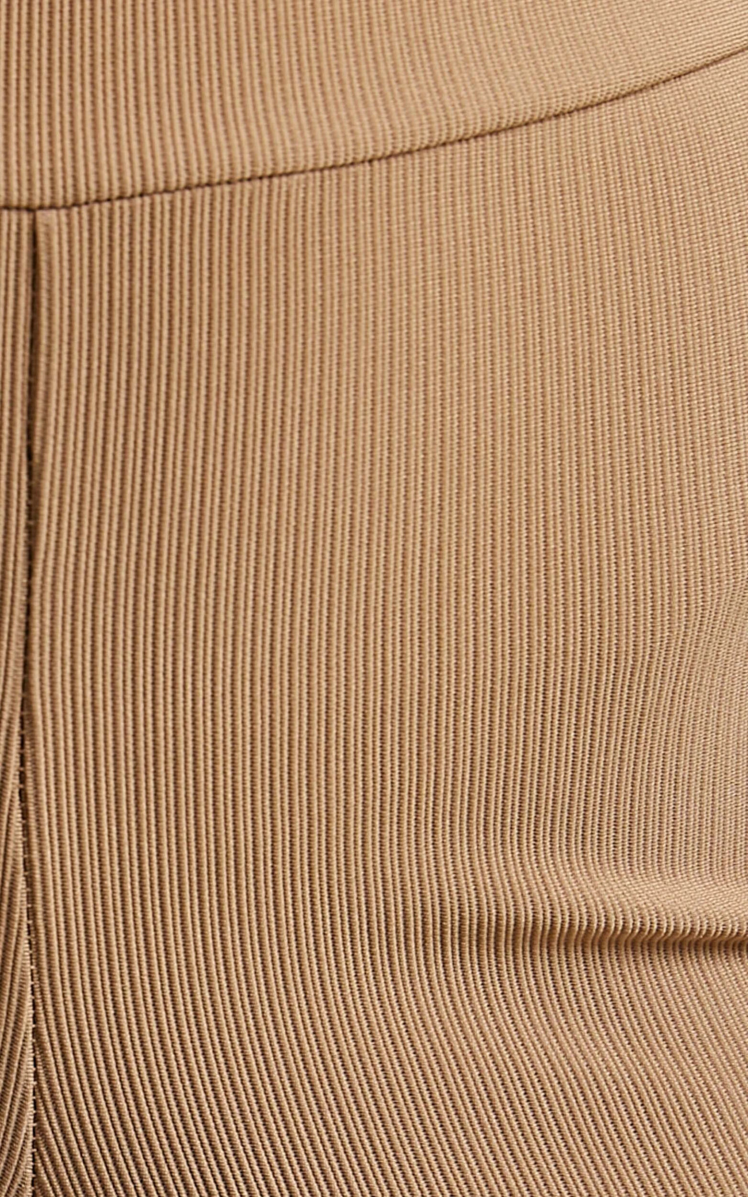 Showpo Aspen - High Waisted Split Hem Jersey Pants In Camel 9 Showpo Aspen - High Waisted Split Hem Jersey Pants In Camel - Image 9