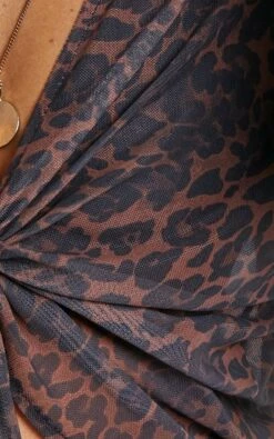 Showpo Kerensa Sheer Tie Front Bell Sleeve Top In Winter Wild -Showpo Women's Clothing Store 8 Kerensa Sheer Tie Front Bell Sleeve Top in Winter Wild 2528ST22030010012529 7