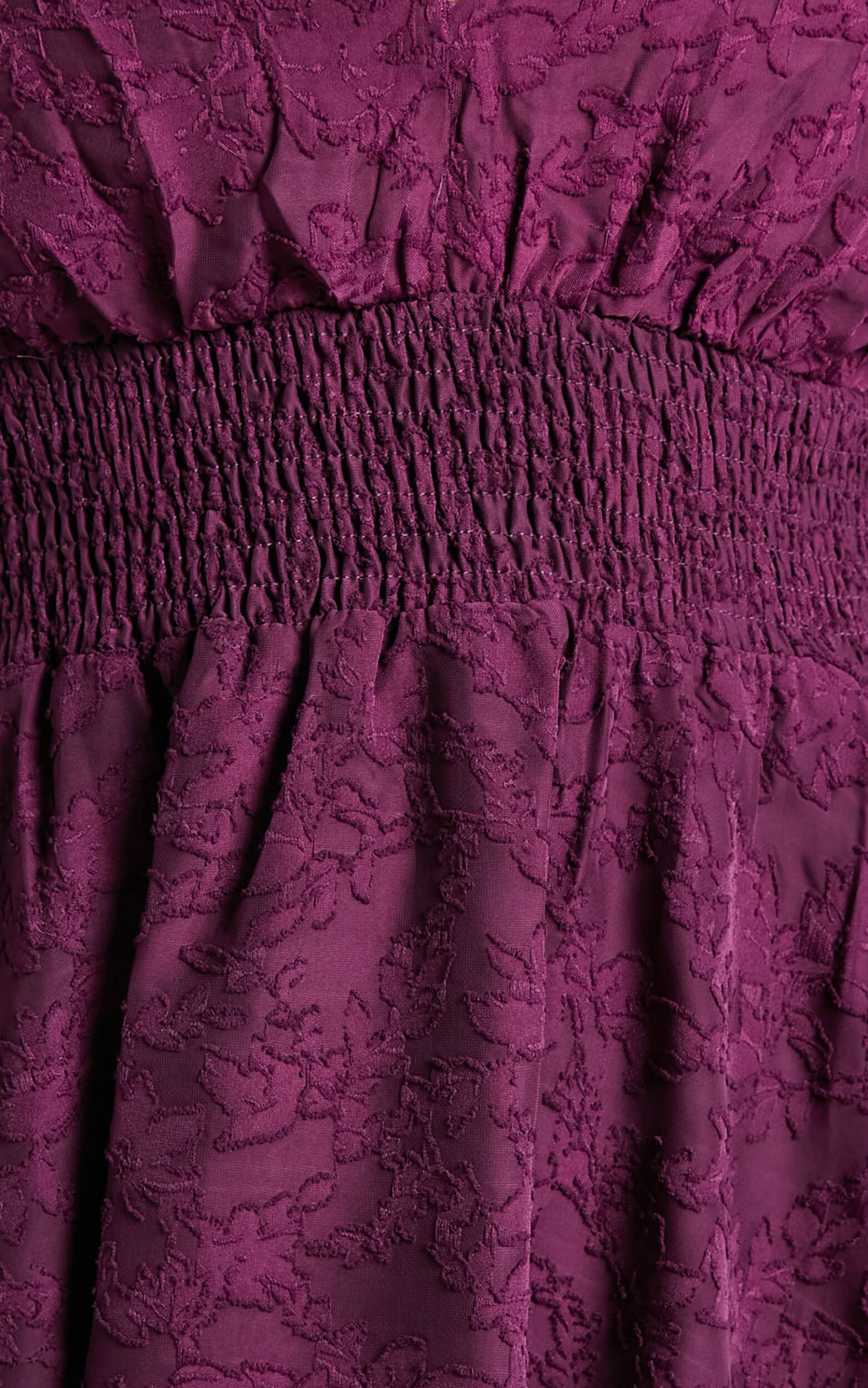 Showpo Millahna Long Sleeve Circle Trim Tiered Mini Dress In Plum 9 Showpo Millahna Long Sleeve Circle Trim Tiered Mini Dress In Plum - Image 9