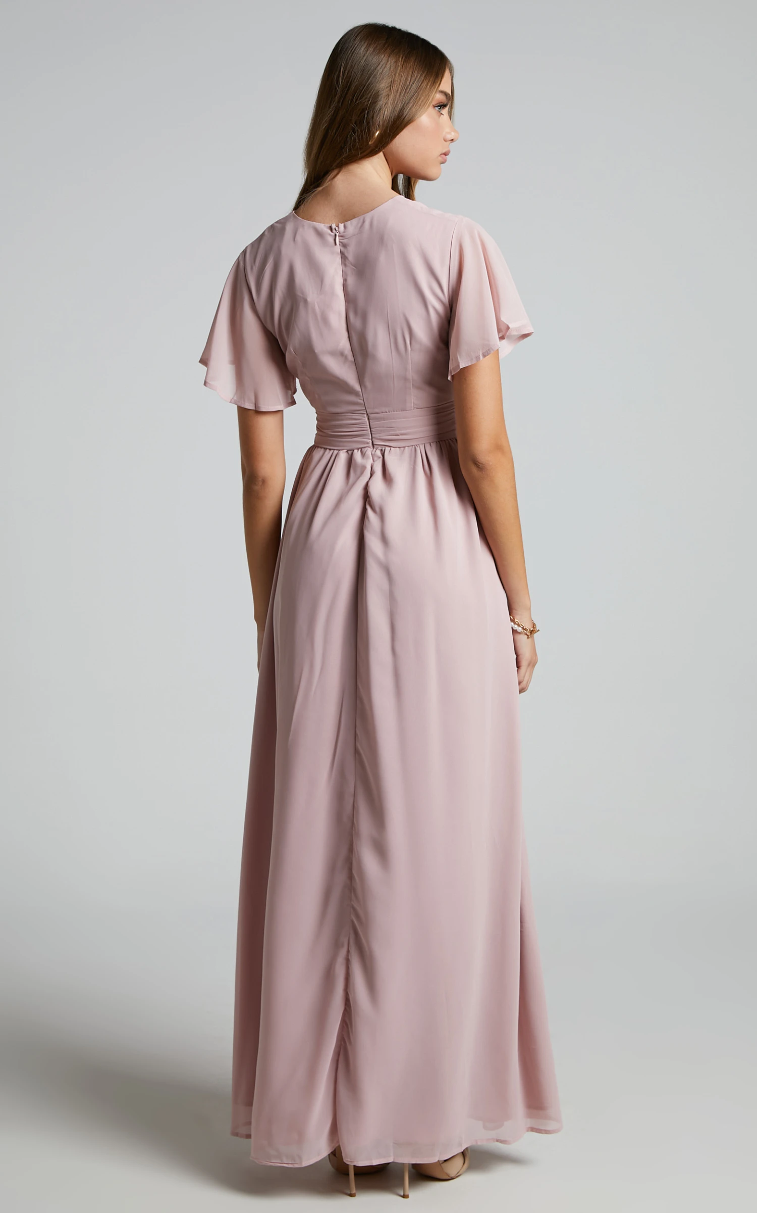Showpo December Empire Waist Maxi Dress In Dusty Pink 10 Showpo December Empire Waist Maxi Dress In Dusty Pink - Image 10