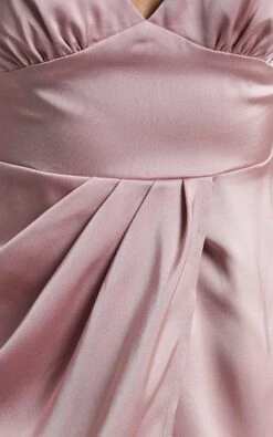 Showpo Azrael Maxi Dress - V Neck Satin Tulip Dress In Blush -Showpo Women's Clothing Store AZRAEL TULIP MAXI DRESS in Blush 2528SD22050109012529 6