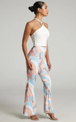 Showpo Adalene High Waisted Mesh Flare Pants In Stripe Print 14 Showpo Adalene High Waisted Mesh Flare Pants In Stripe Print -Showpo Women's Clothing Store Adalene Mesh Flare Pants in stripe print 2528SB21080036012529 5