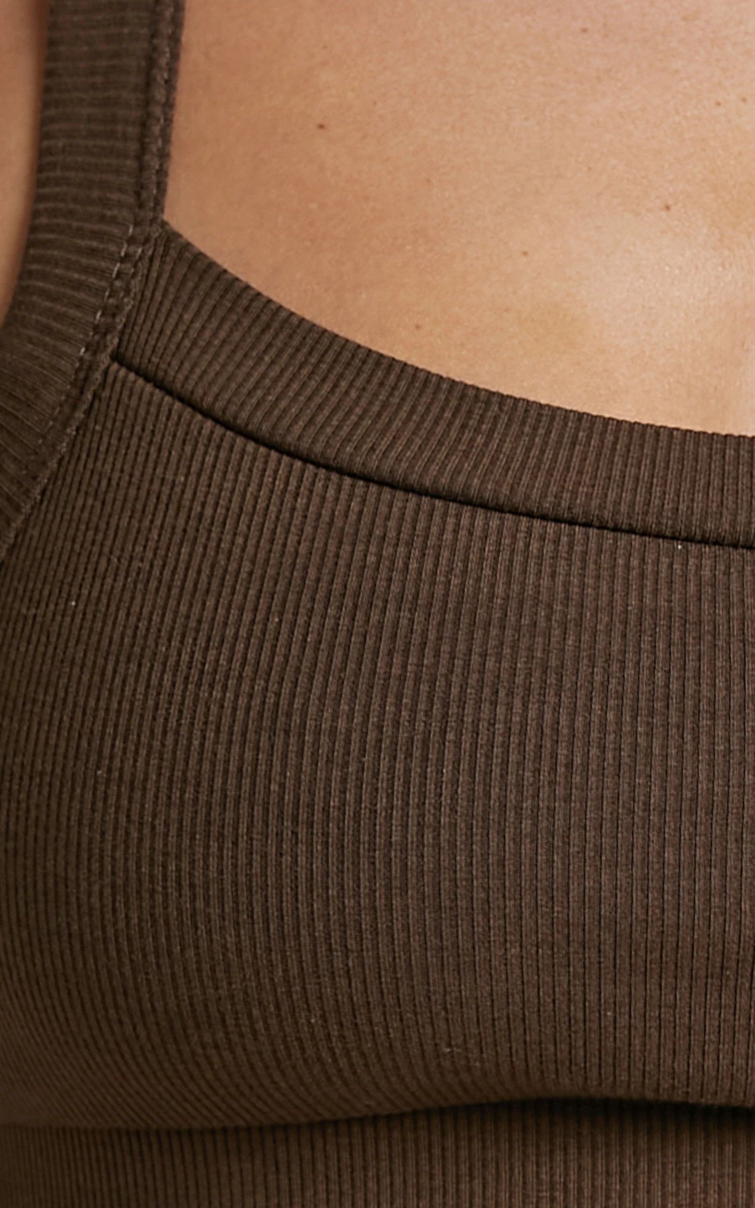 Showpo Adleigh Ribbed Bralette In Chocolate 5 Showpo Adleigh Ribbed Bralette In Chocolate - Image 5