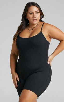 Showpo Adorlee Jersey Playsuit In Black 10 Showpo Adorlee Jersey Playsuit In Black -Showpo Women's Clothing Store Adorlee Bodysuit in Jersey in Black 2528SP22010005012529 2