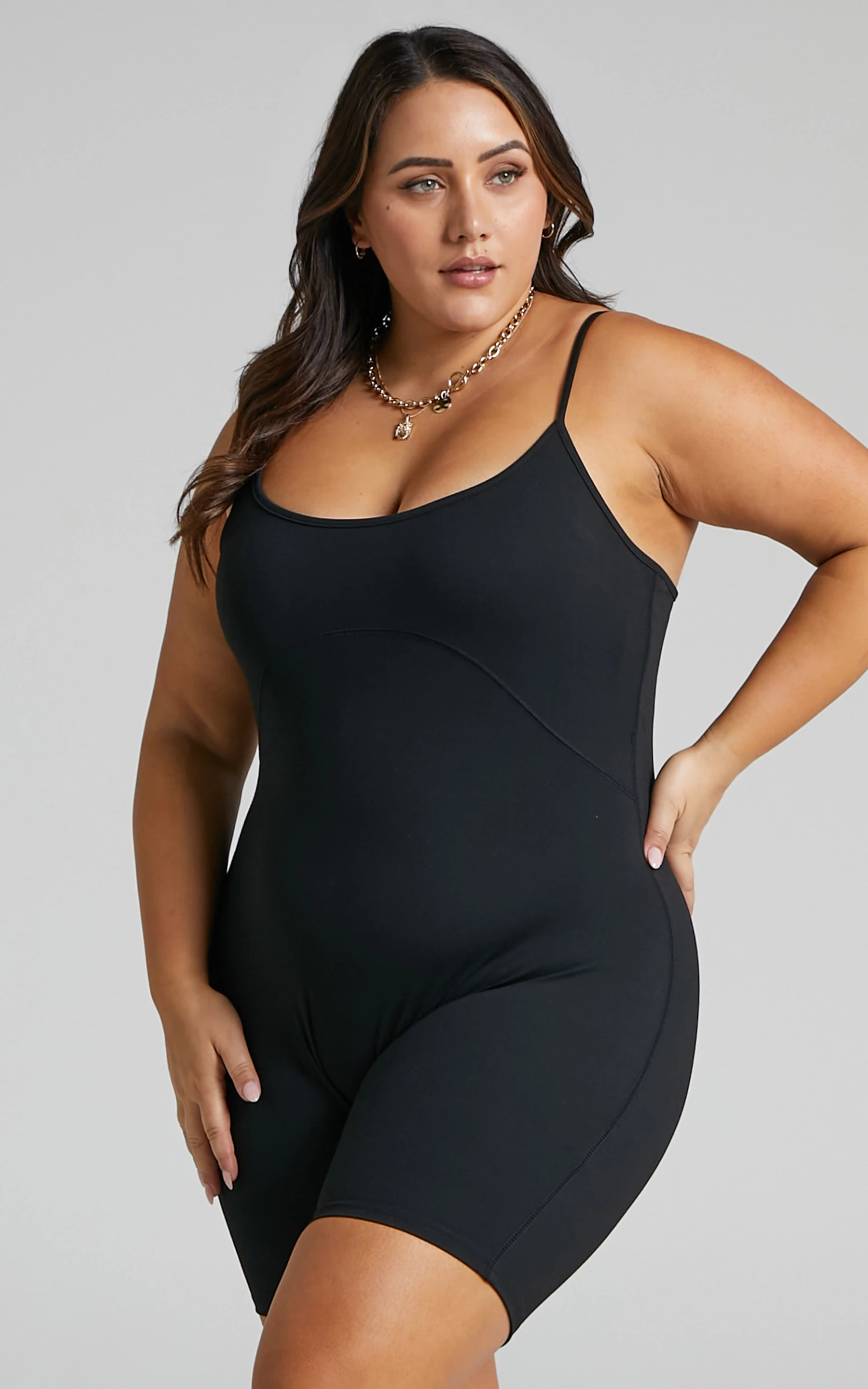 Showpo Adorlee Jersey Playsuit In Black 4 Showpo Adorlee Jersey Playsuit In Black - Image 4