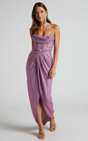 Showpo Adrie Strapless Corset Bodice Maxi Dress In Pink 1 Showpo Adrie Strapless Corset Bodice Maxi Dress In Pink