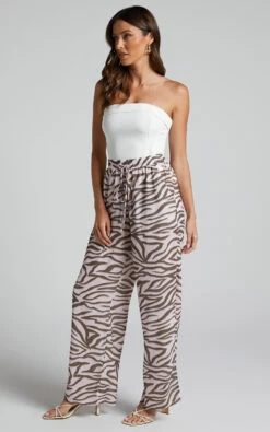 Showpo Aegir Pants - Mid Rise Relaxed Straight Leg Pants In Wild Zebra -Showpo Women's Clothing Store Aegir Relaxed Trousers in Wild Zebra 6