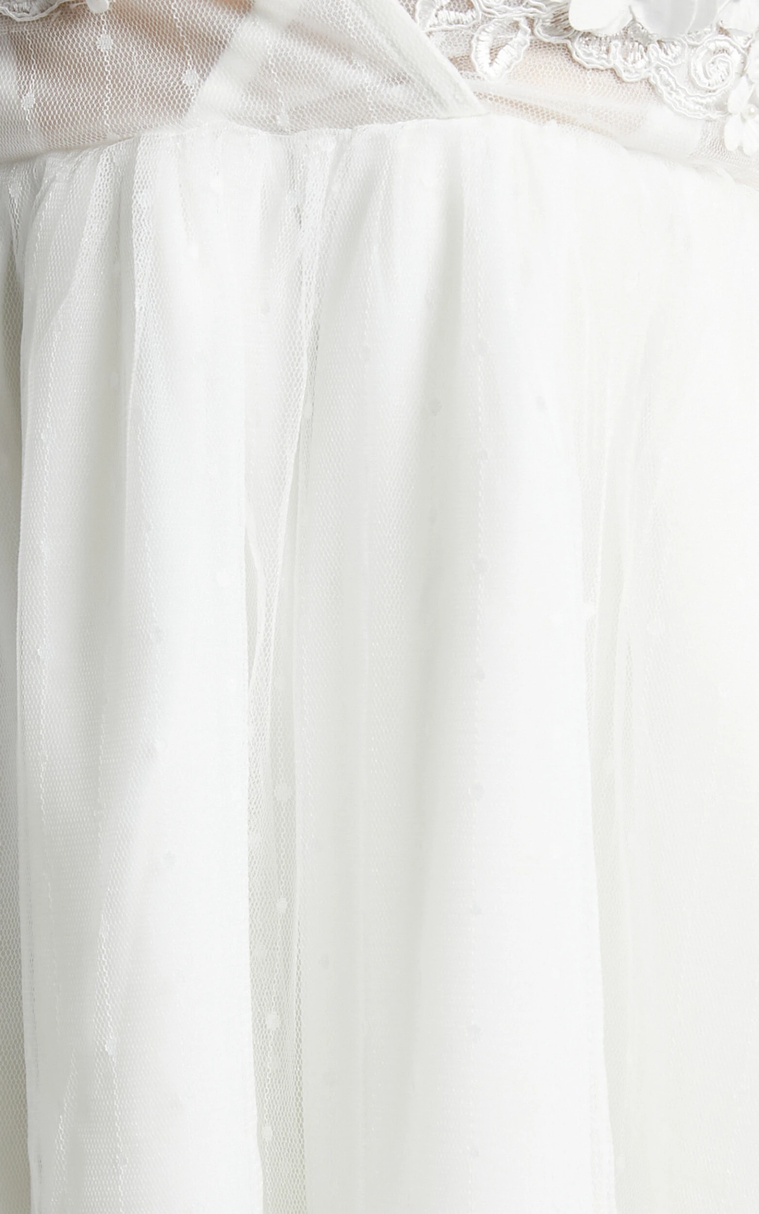 Showpo Akshia Mini Dress - Puff Sleeve Floral Detail Plunge Neck Dress In White 9 Showpo Akshia Mini Dress - Puff Sleeve Floral Detail Plunge Neck Dress In White - Image 9