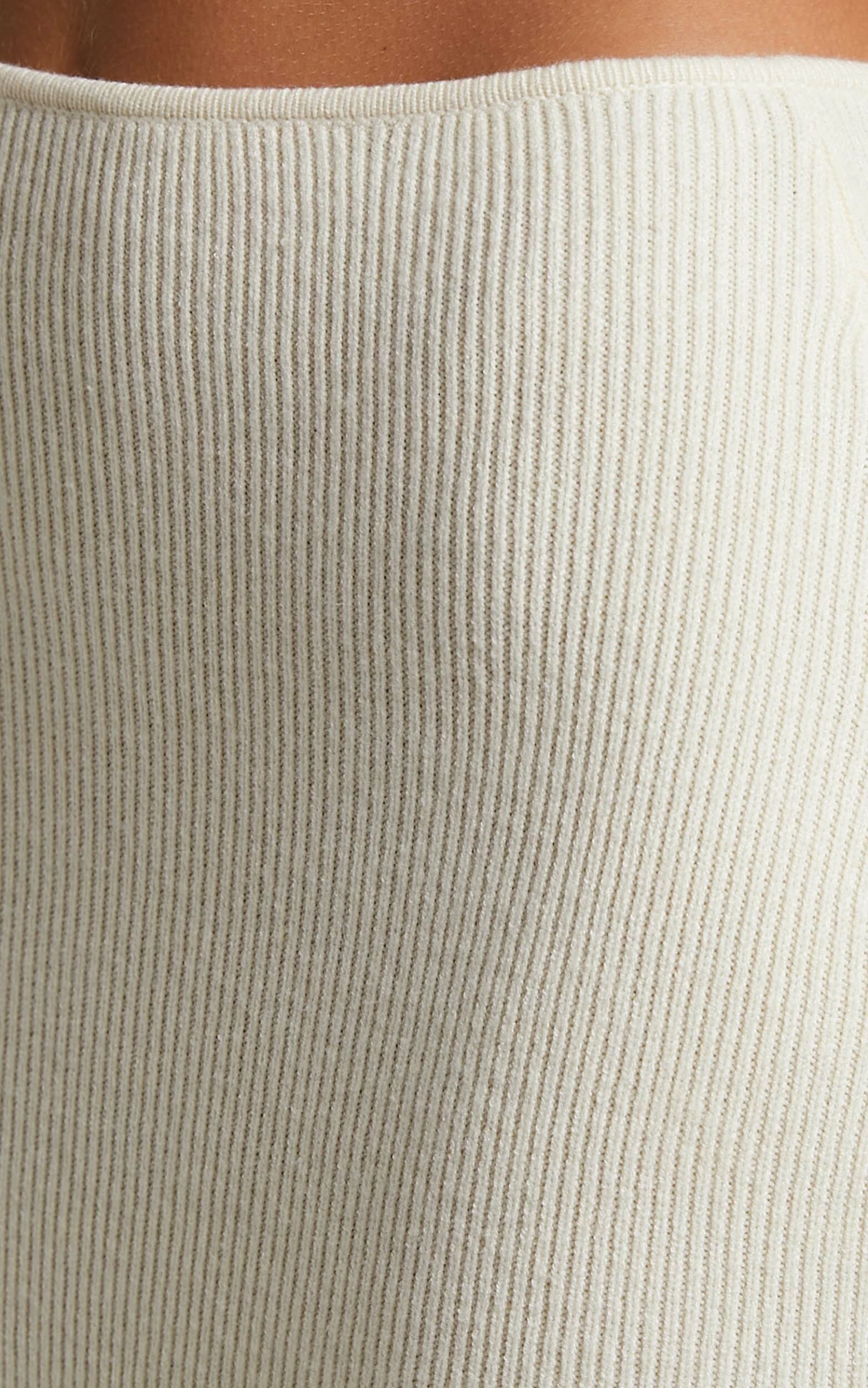 Showpo Alabama Midi Dress - Off One Shoulder Asymmetric Long Sleeve Knit Dress In Beige 7 Showpo Alabama Midi Dress - Off One Shoulder Asymmetric Long Sleeve Knit Dress In Beige - Image 7