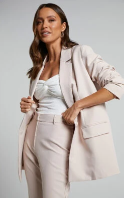 Showpo Alba Longline Blazer In Stone 12 Showpo Alba Longline Blazer In Stone -Showpo Women's Clothing Store Alba Longline Blazer in Stone 6