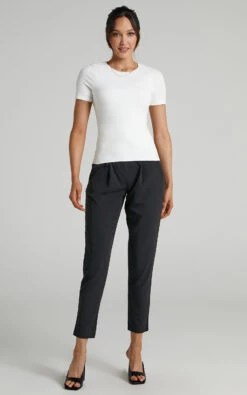 Showpo Alexie High Neckline Tshirt In White -Showpo Women's Clothing Store Alexie High Neckline Tshirt in White 2528ST21070006022529 1