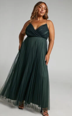 Showpo Allany Maxi Dress - Faux Wrap Bodice Pleated Tulle Dress In Emerald 13 Showpo Allany Maxi Dress - Faux Wrap Bodice Pleated Tulle Dress In Emerald -Showpo Women's Clothing Store Allany Pleated Tulle Maxi Dress in Emerald 2528SD22030182022529 2