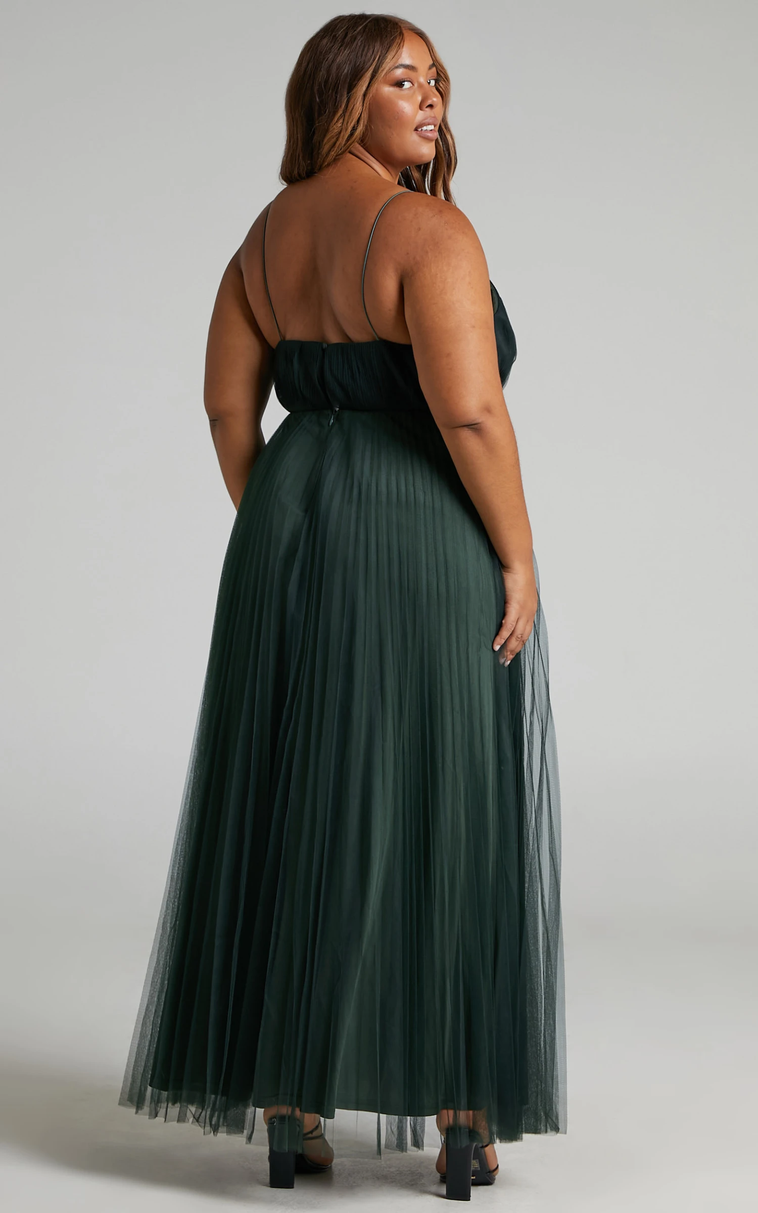 Showpo Allany Maxi Dress - Faux Wrap Bodice Pleated Tulle Dress In Emerald 7 Showpo Allany Maxi Dress - Faux Wrap Bodice Pleated Tulle Dress In Emerald - Image 7