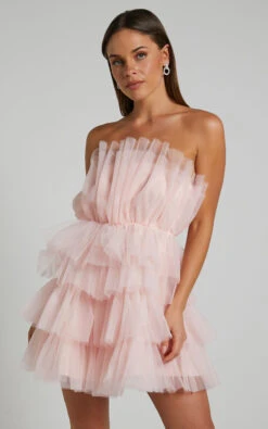 Showpo Allora Tiered Tulle Fit And Flare Mini Dress In Pale Pink 13 Showpo Allora Tiered Tulle Fit And Flare Mini Dress In Pale Pink -Showpo Women's Clothing Store Allora Tiered Tulle Fit and Flare Mini Dress in Pale Pink 3