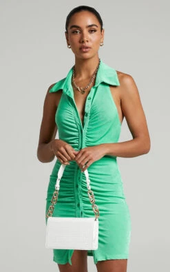 Showpo Almida Collared Button Down Dress In Green 16 Showpo Almida Collared Button Down Dress In Green -Showpo Women's Clothing Store Almida Collared Button Down Dress in Green 2528SD21100142022529 9