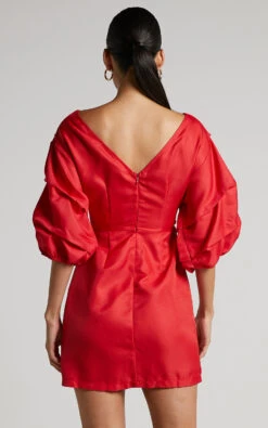 Showpo Anastasija Mini Dress - Off Shoulder V Neck Dress In Red 12 Showpo Anastasija Mini Dress - Off Shoulder V Neck Dress In Red -Showpo Women's Clothing Store Anastasija Off Shoulder Mini Dress in Red 41