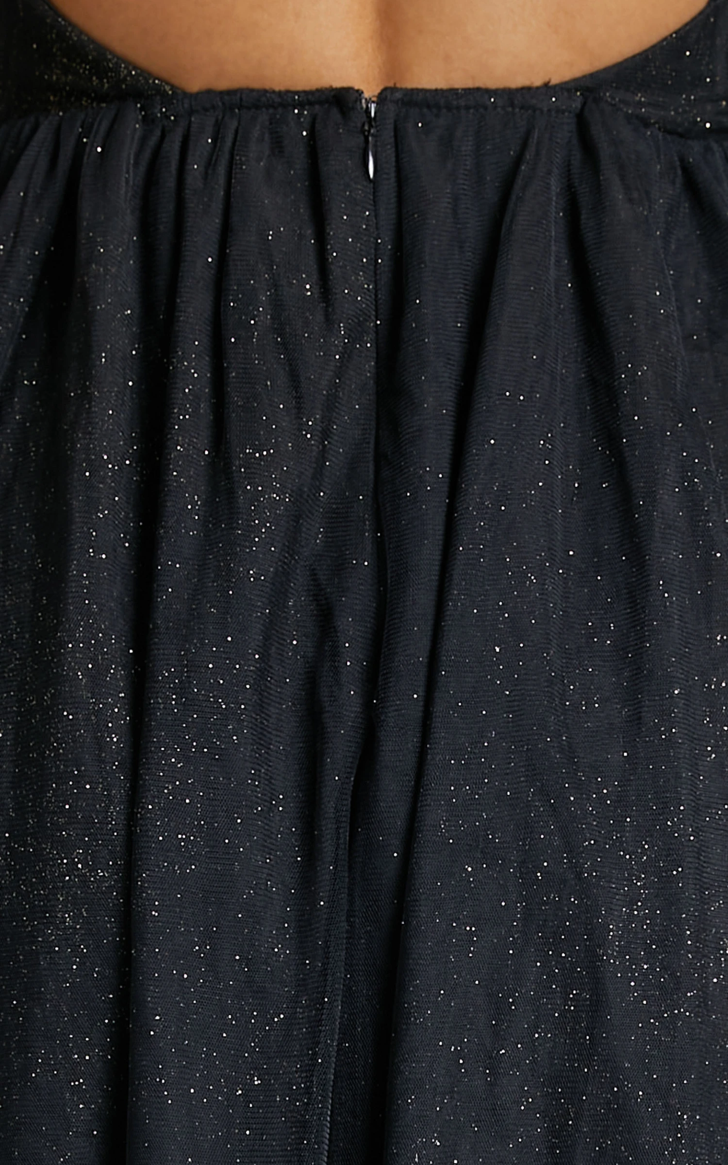 Showpo Angelina Plunge Neck Glitter Maxi Dress In Black 7 Showpo Angelina Plunge Neck Glitter Maxi Dress In Black - Image 7