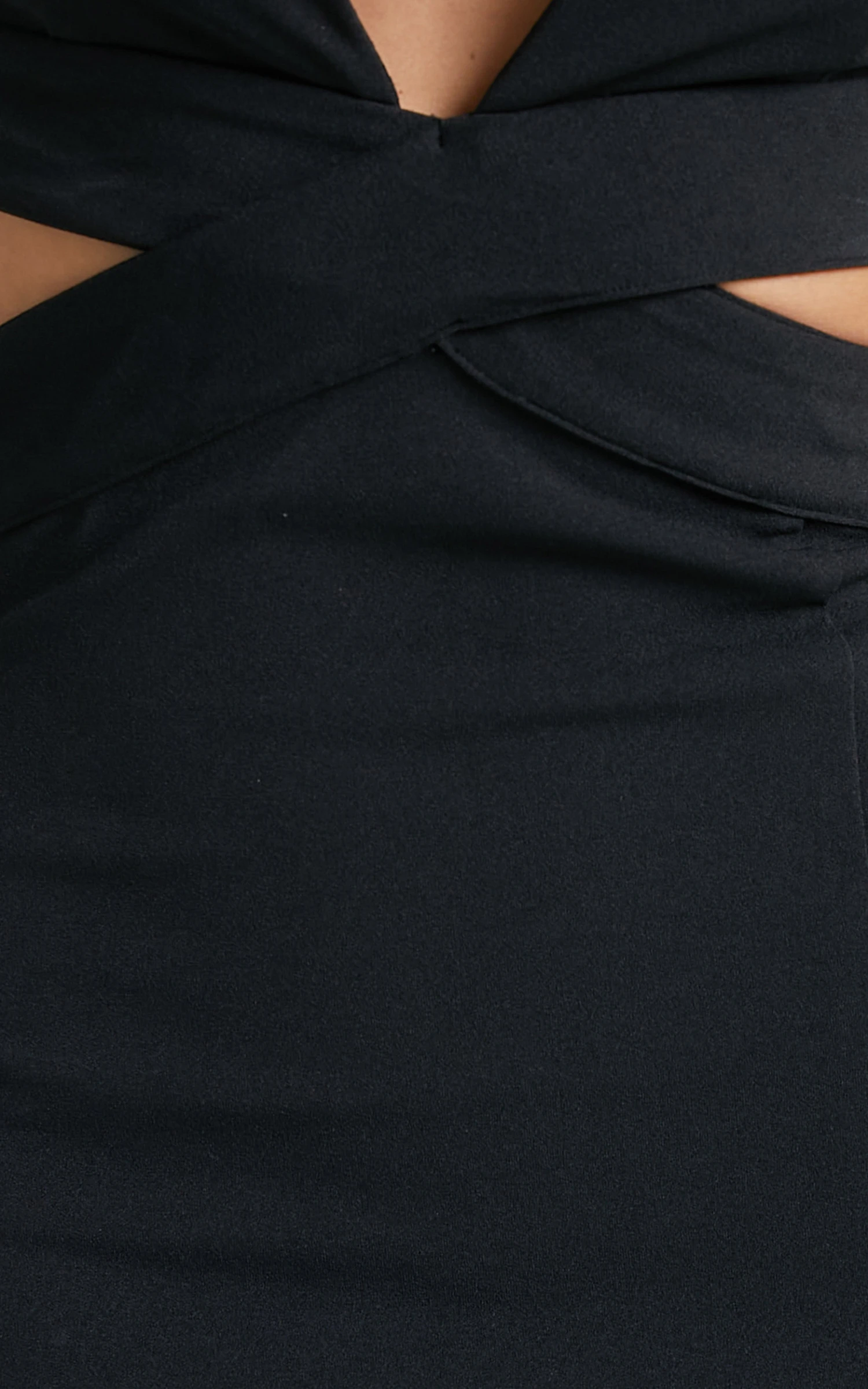 Showpo Anjie Plunge Neck Cross Back Cut Out Maxi Dress In Black 6 Showpo Anjie Plunge Neck Cross Back Cut Out Maxi Dress In Black - Image 6