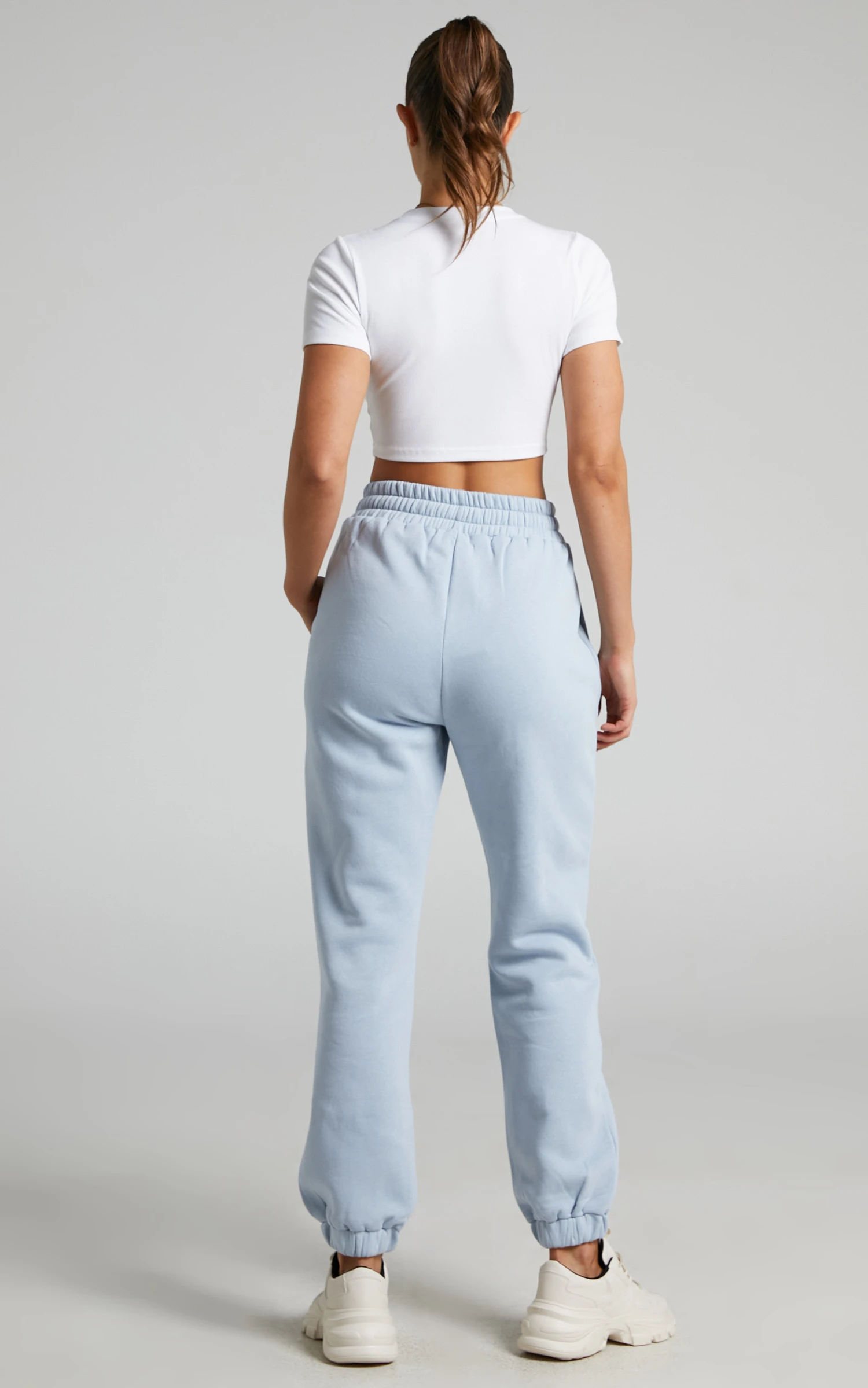 Showpo Annie Fleece Track Pants In Blue 5 Showpo Annie Fleece Track Pants In Blue - Image 5